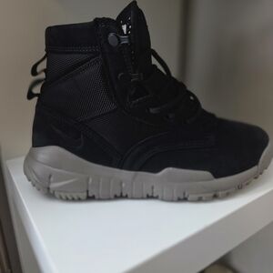 Black and Gray High-Top Sneakers